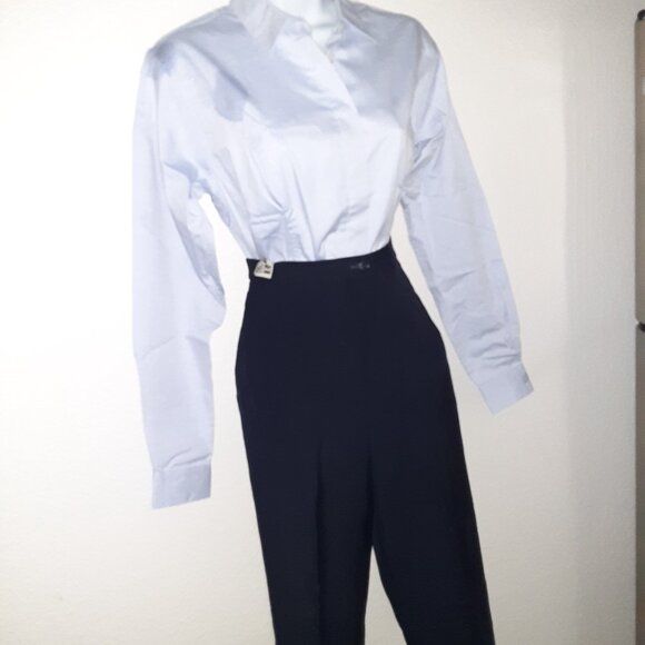 Vintage c2004 UAL Flight Attendant Uniform Shirt * LS Blue ** NEW **  Size 6 T - Picture 2 of 8